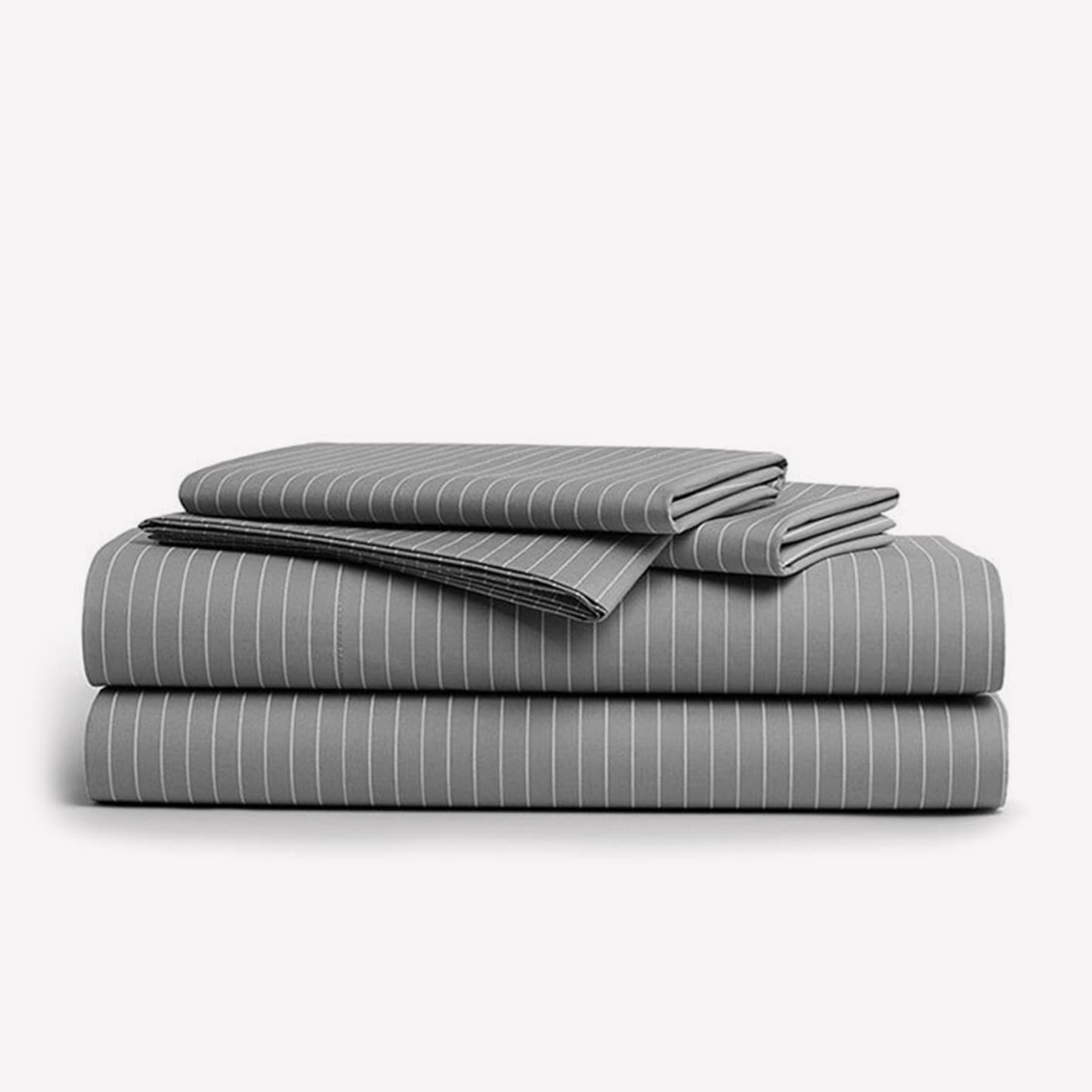 Brooklinen Classic Core Sheet Set Reverse Smoke Stripe Bespoke Post